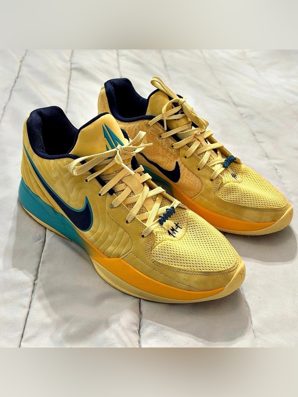 Nike Ja 2 'Sonic Yellow Tropical Teal Green' FD7328-700 Men's Pick Size 13